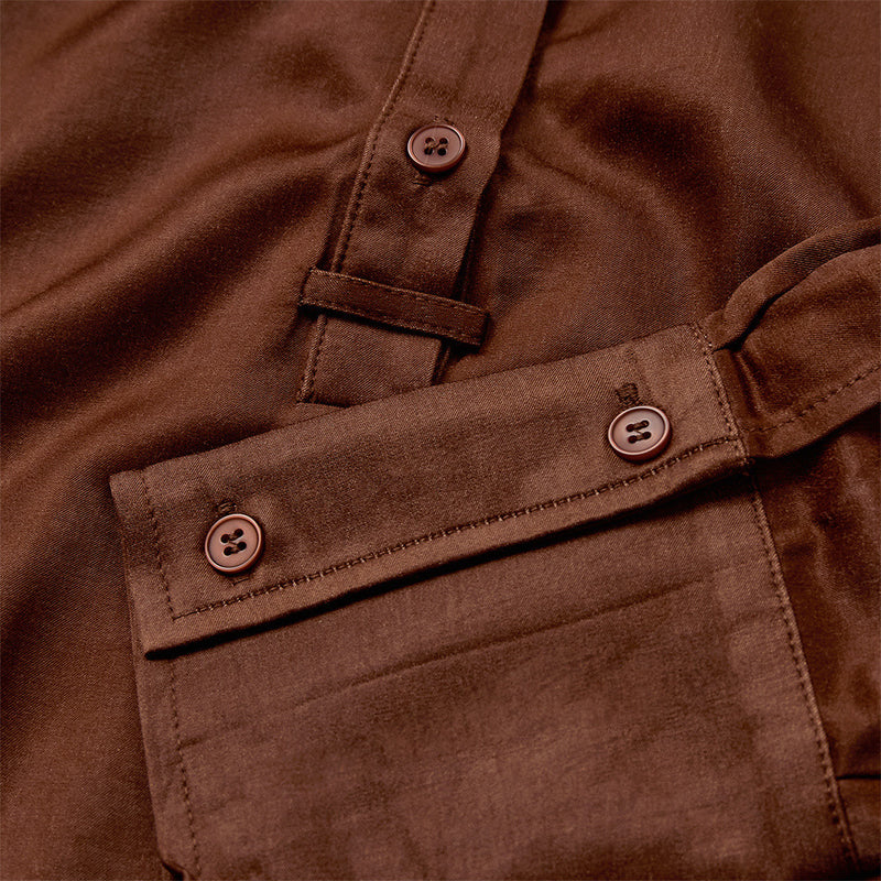 DEPECHE, flot klassisk kjole i et tidløst udtryk i en flot Brun eller Midnight Blue, til kvinder