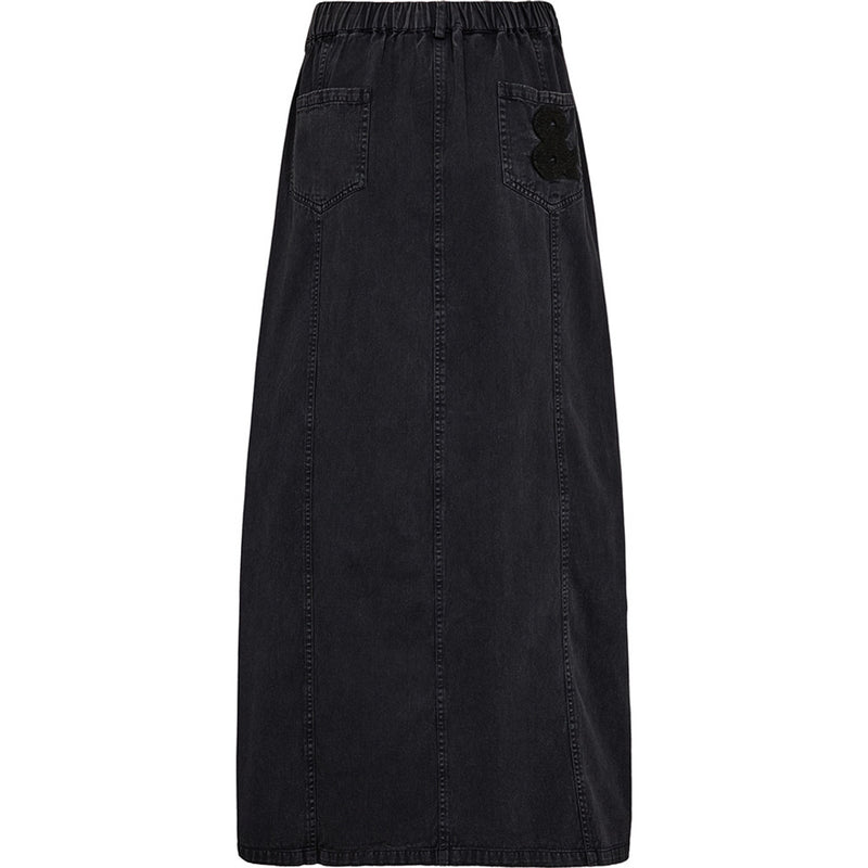 DEPECHE, flot lang nederdel med slids foran 100% bomuld, til kvinder