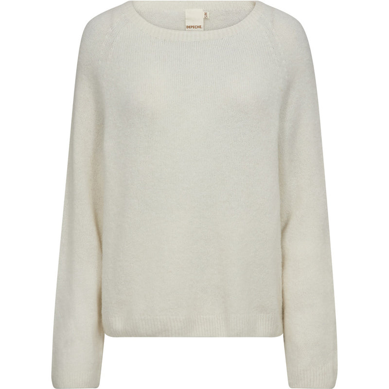 DEPECHE, flot blød Alpacha O-neck strik, findes i flere farver, til kvinder
