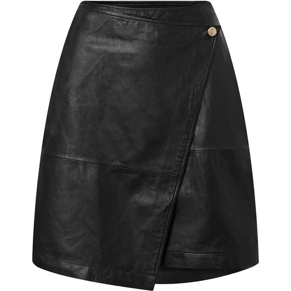 Depeche, smuk skind nederdel i sort
