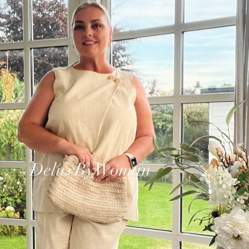 DeluxByWoman, Premium Shorts, elastik i taljen, damer