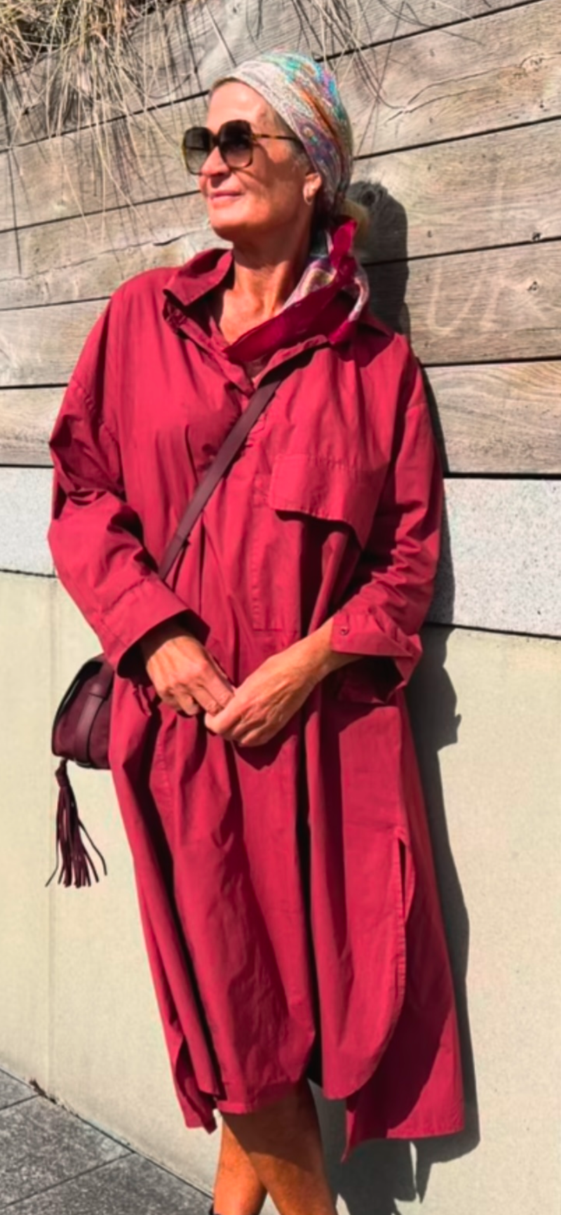 Cabana Living, flot Oversize skjorte kjole i 100% bomuld, til kvinder, findes i flere farver