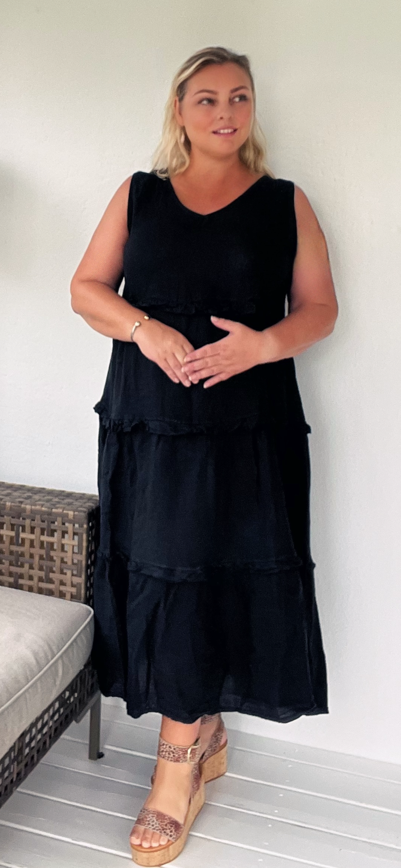 Cabana Living, Tytte, flot tidløs kjole, findes i flere farver i hør til kvinder