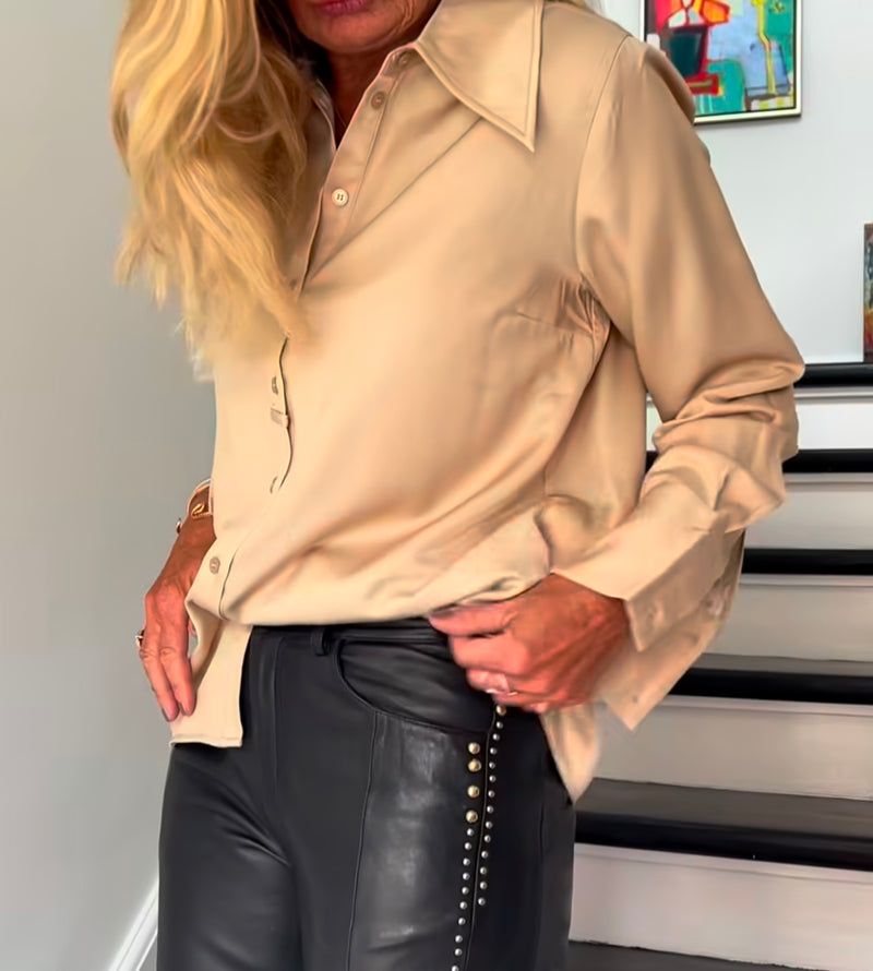 DEPECHE, Stilfuld og komfortabel skjorte, til kvinder