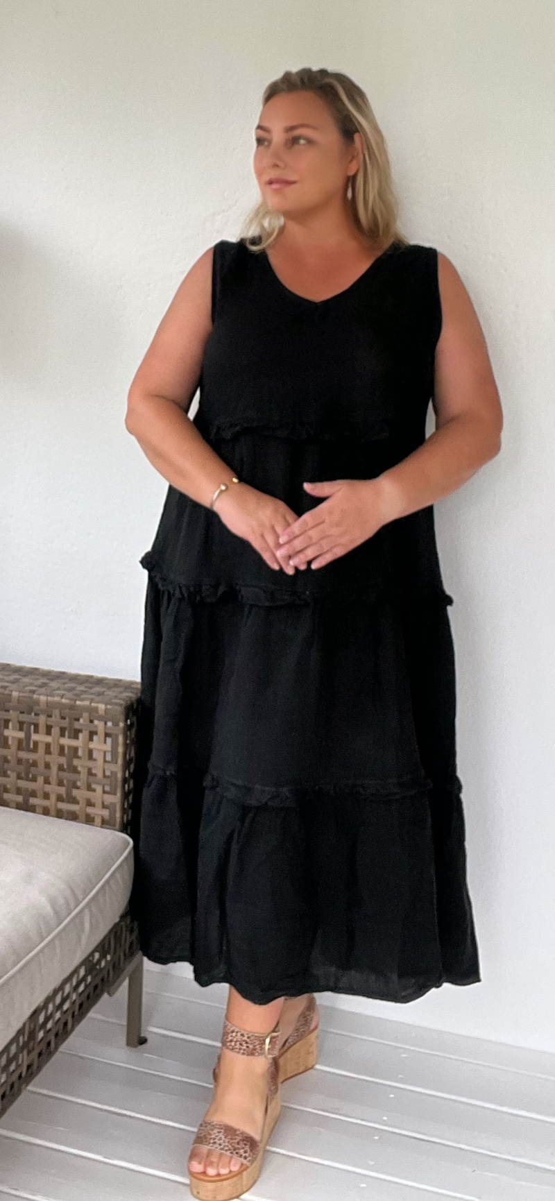 Cabana Living, Tytte, flot tidløs kjole, findes i flere farver i hør til kvinder