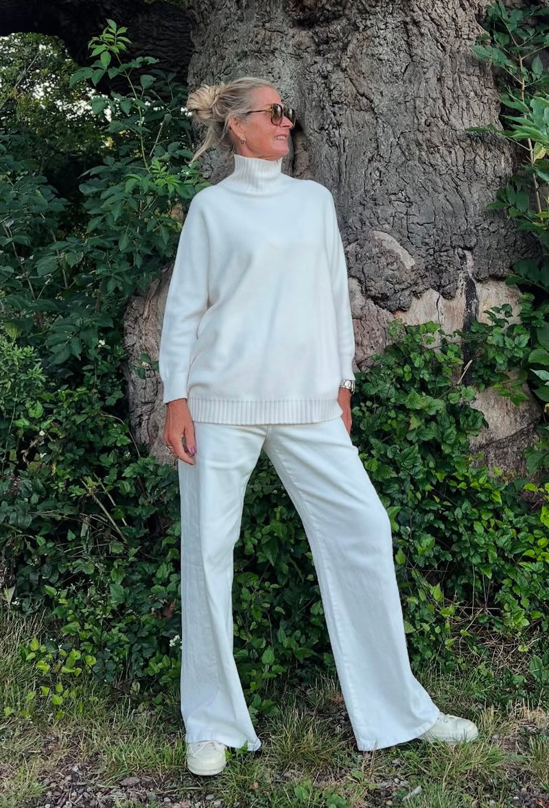 Cabana Living, blød rullekrave viskose strik, findes i flere farver, til kvinder