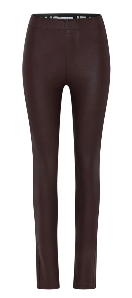 MAPP, Aleia leggings, BORDEAUX leggings i læderlook - til kvinder, fra str. XS-XXL