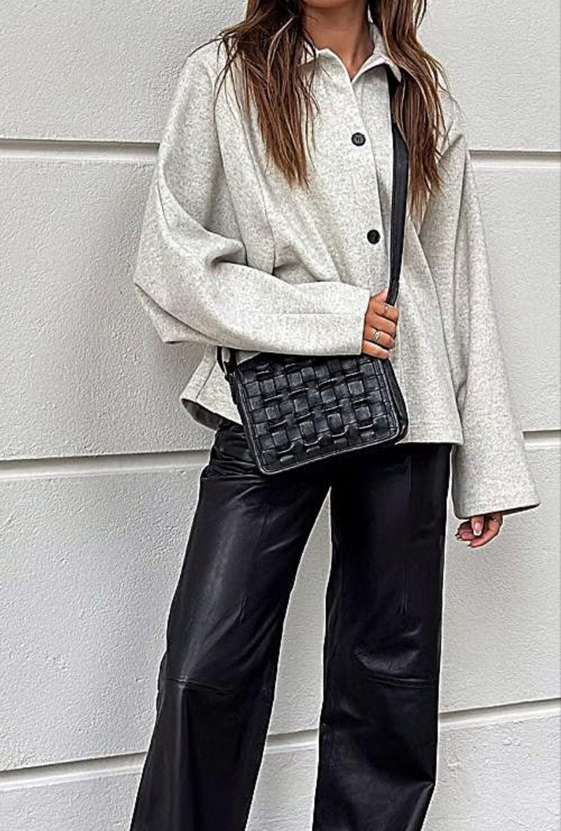 DEPECHE, flot kort jakke, iIvory Melange, Dame