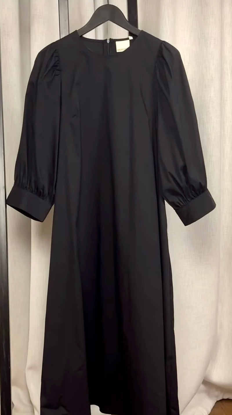 DEPECHE, En sikker vinder, kjole med høj komfort og flotte pufærmer, til kvinder