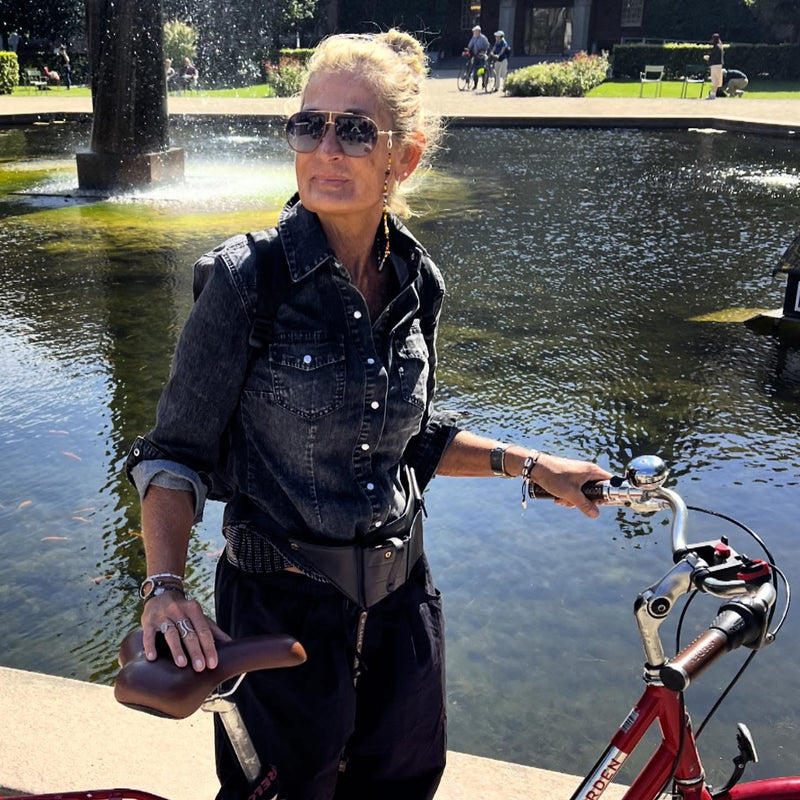 Cabana Living, Black Denim skjorte med Stretch, til kvinder