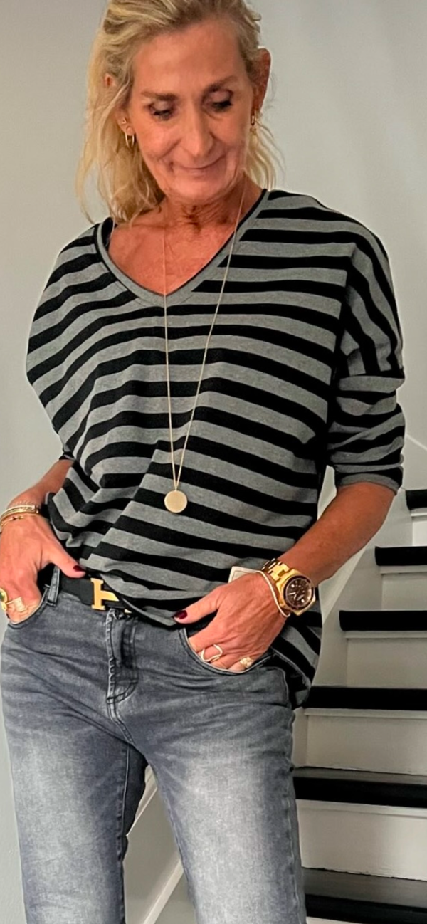 Cabana Living, stribet bluse, findes i flere farver