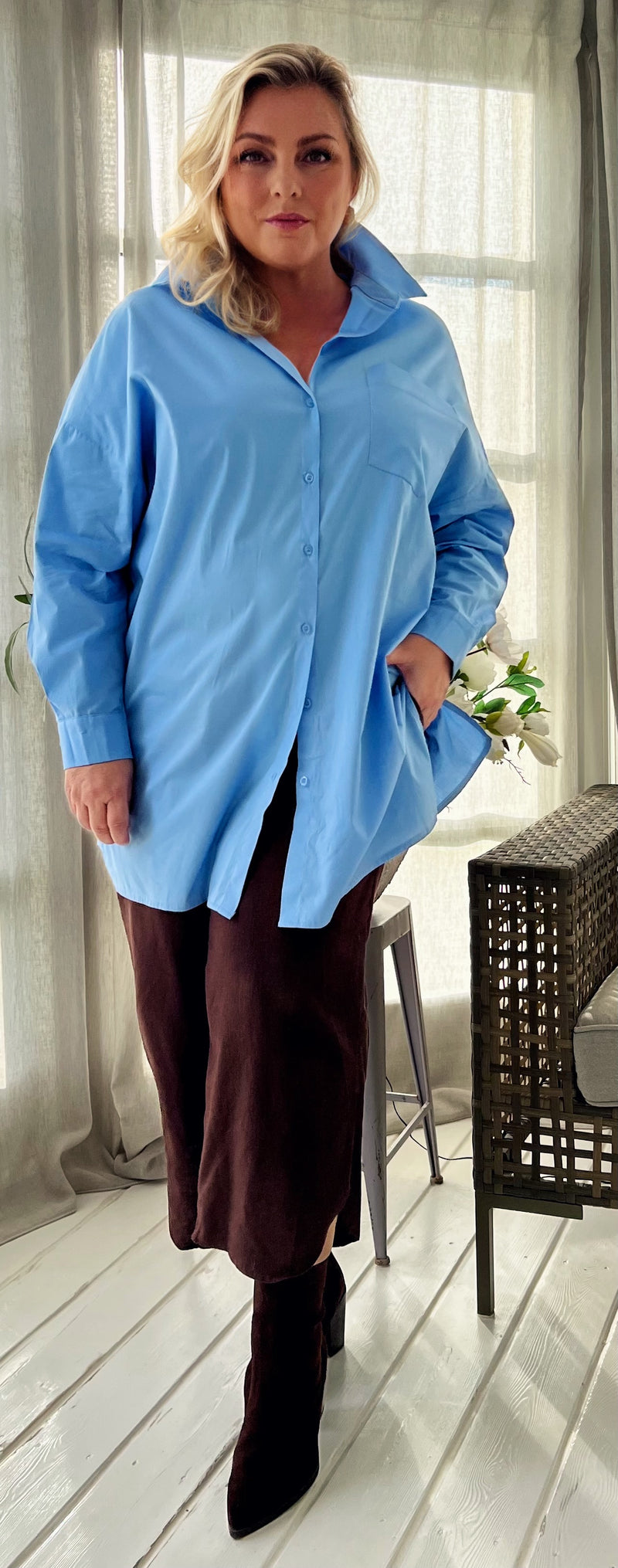 Cabana Living, MUST HAVE skjorten med lækker stretch i, den findes i flere farver, til kvinder