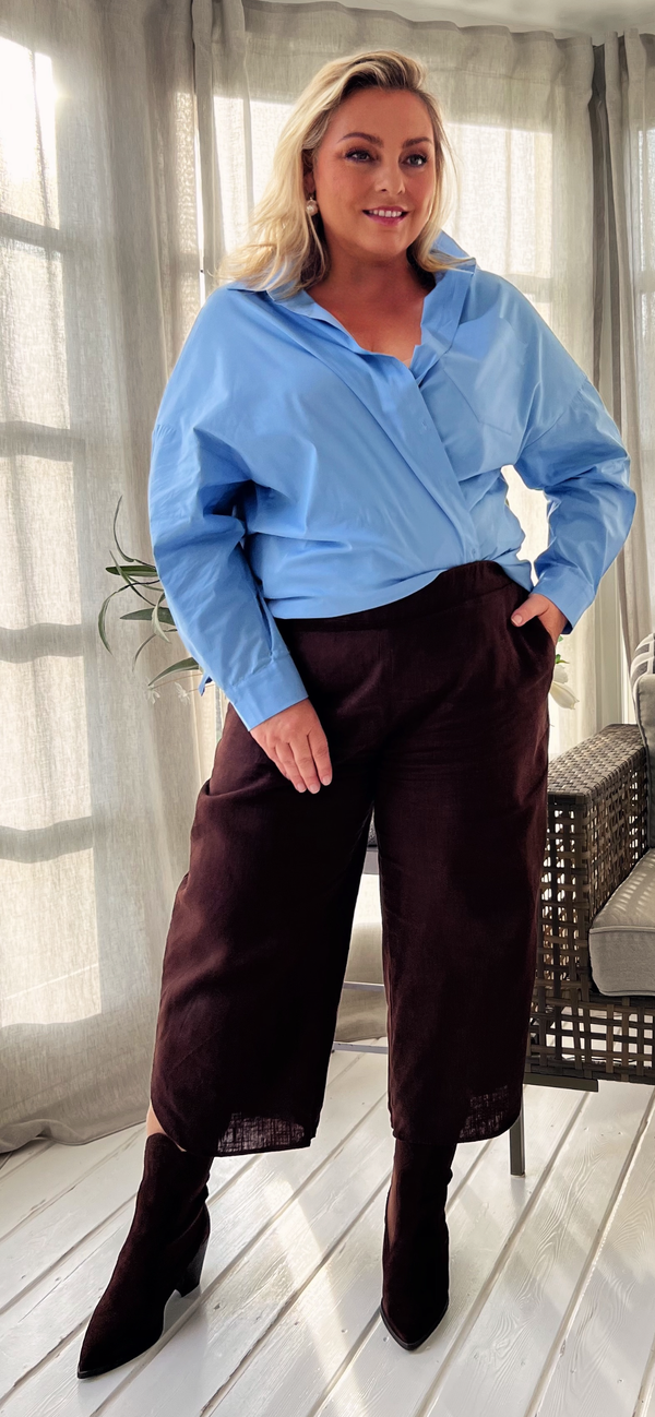 DeluxByWoman, Limited Edition, PREMIUM bukser i 100% naturmateriale med høj komfort, til kvinder, findes i flere farver