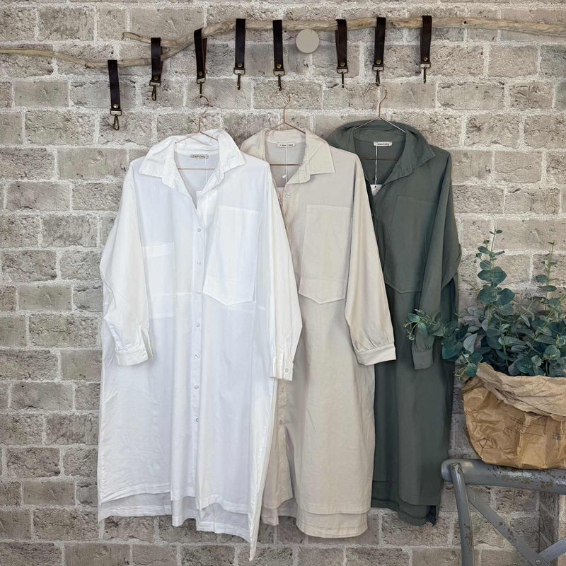 Cabana Living, flot oversize skjorte i en lækker Poplin kvalitet, til kvinder