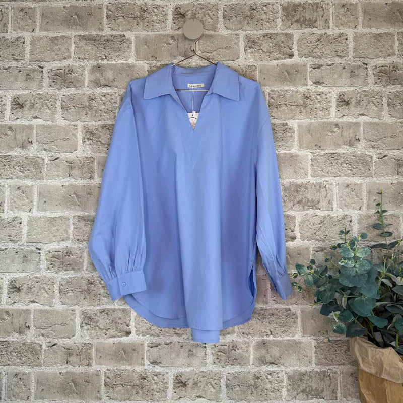 Cabana Living, flot blød oversize skjortebluse, findes i flere farver, til kvinder