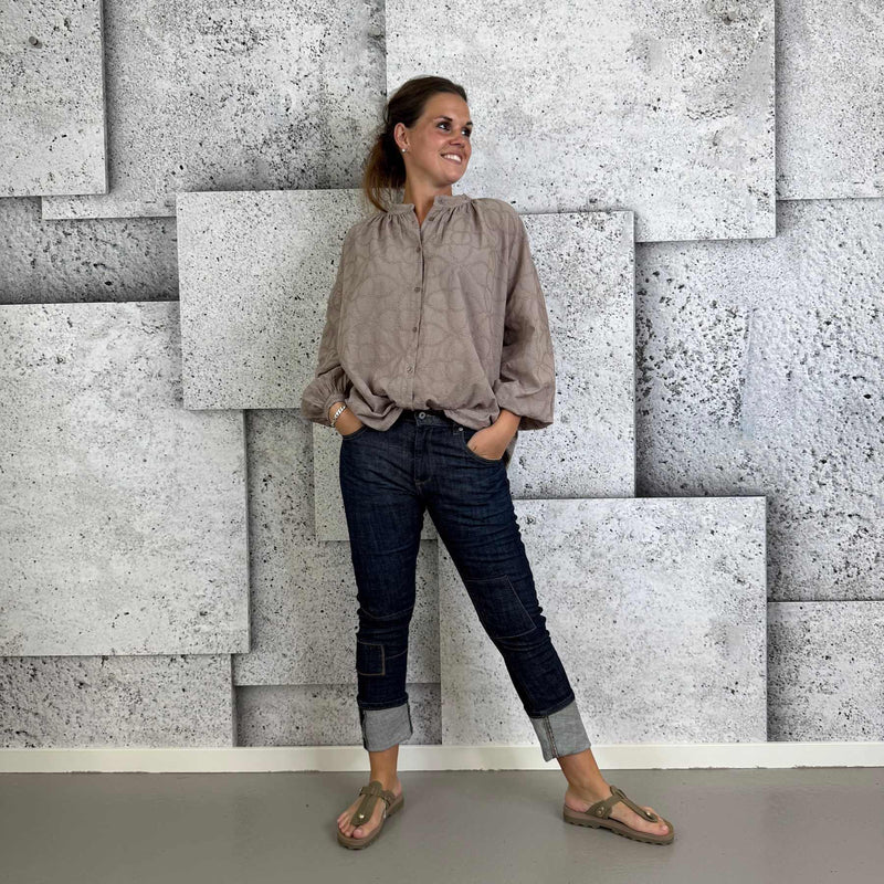 Cabana Living, Kyra skjorte, med broderi, til kvinder