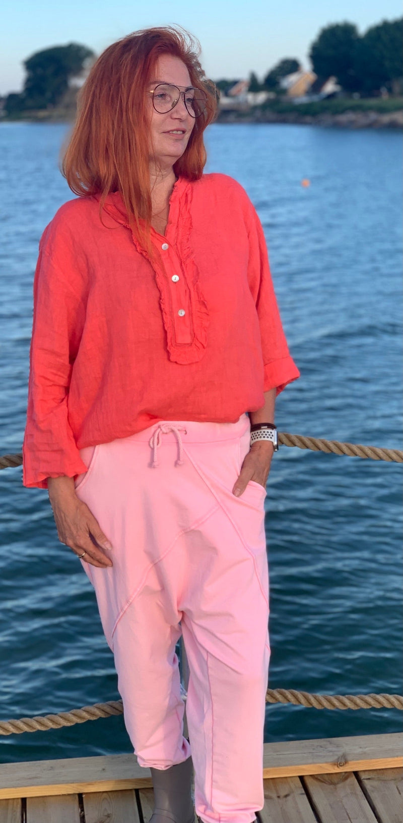 Cabana Living, Smuk blød hør Skjorte til kvinder, findes i flere farver