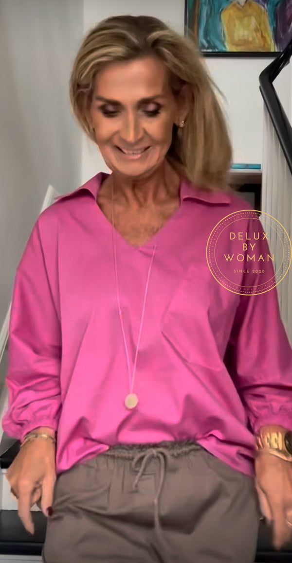 Cabana Living, bluse med V-udskæring, findes i flere farver, til kvinder