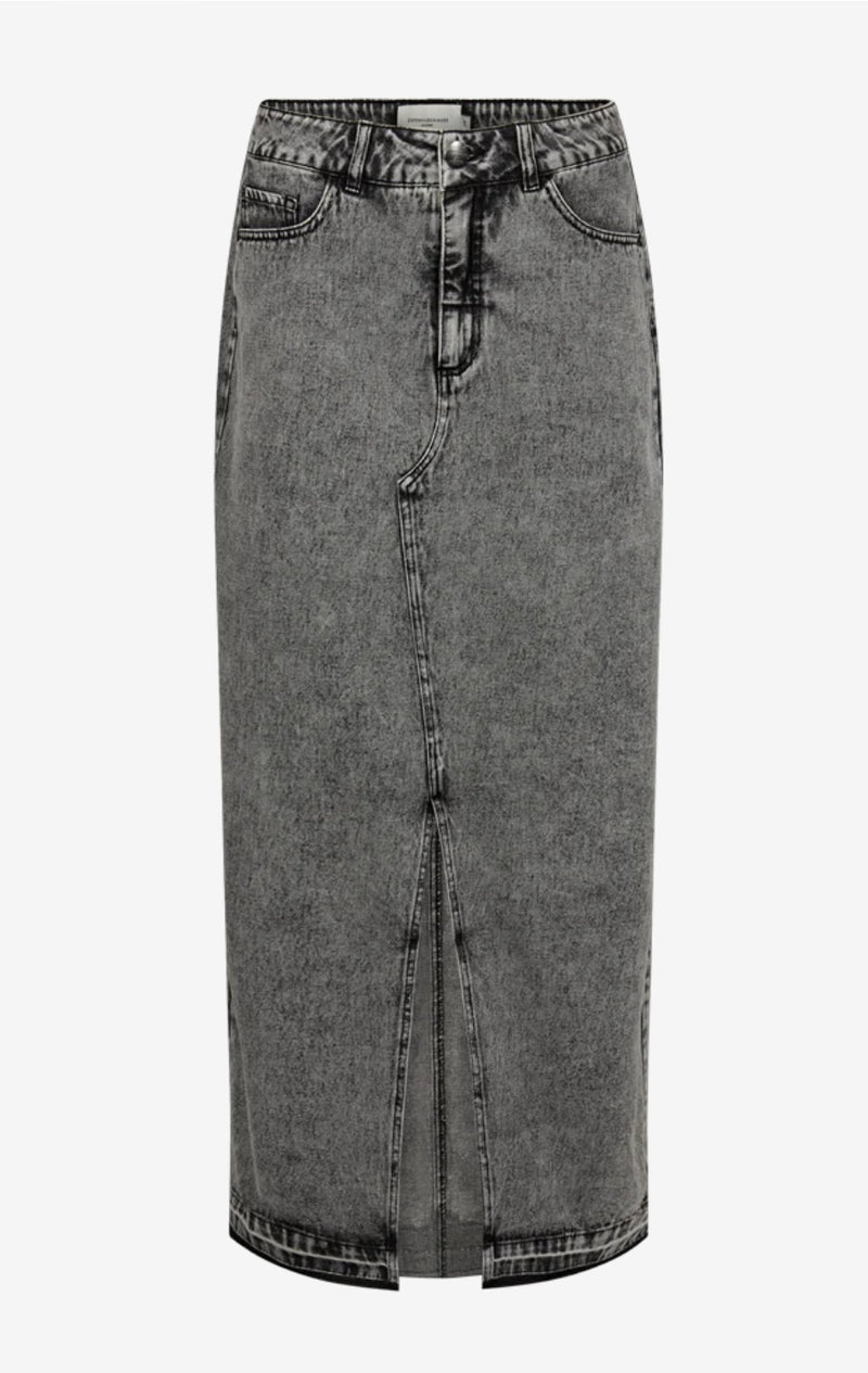 Copenhagen Muse, Charlee Long Skirt i sort denim, til kvinder