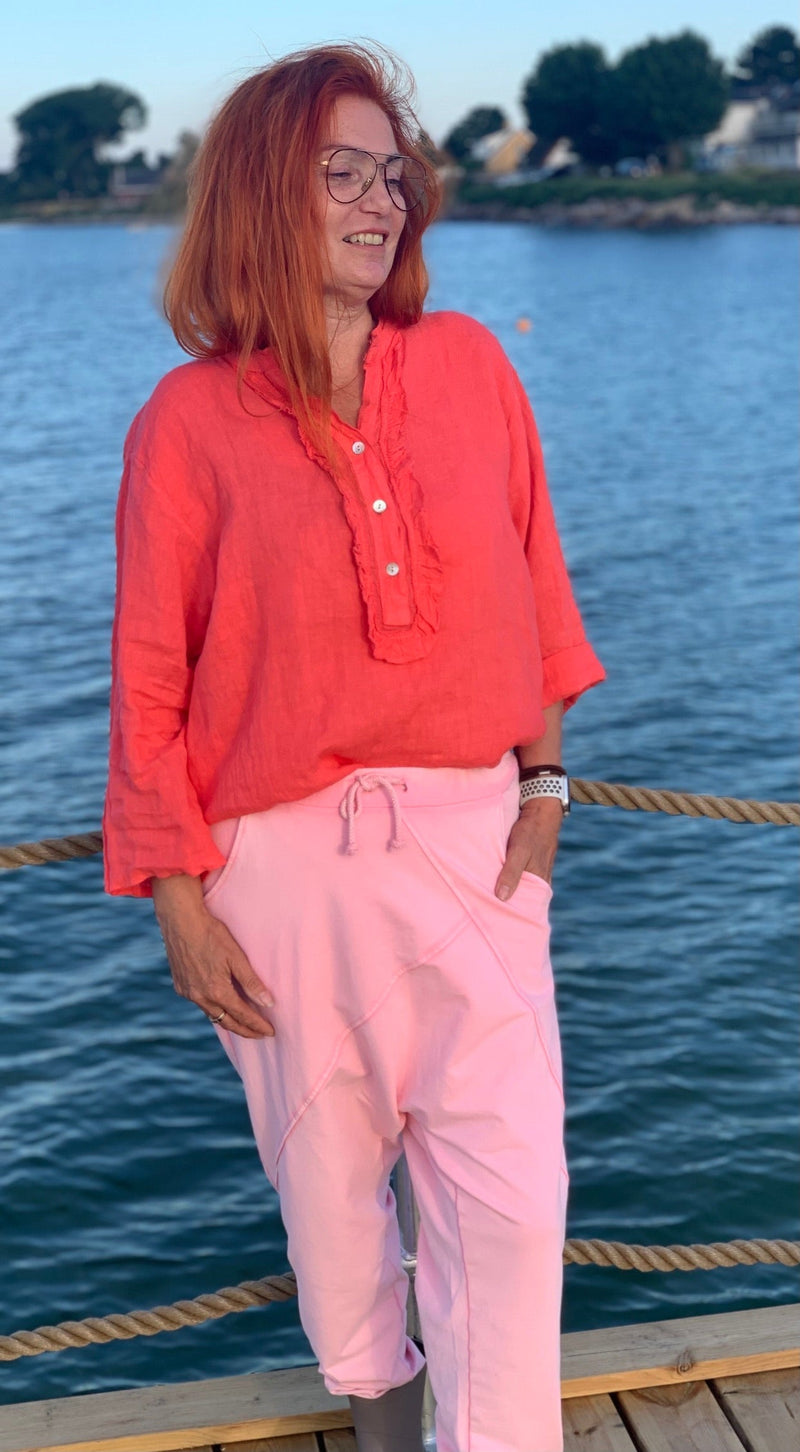 Cabana Living, Smuk blød hør Skjorte til kvinder, findes i flere farver