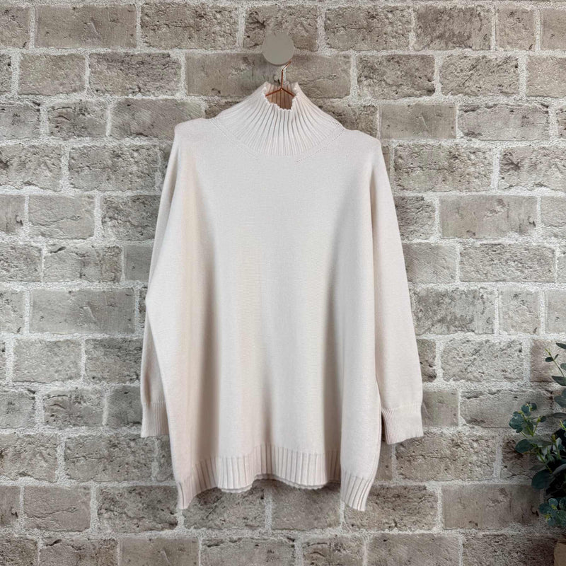 Cabana Living, blød rullekrave viskose strik, findes i flere farver, til kvinder