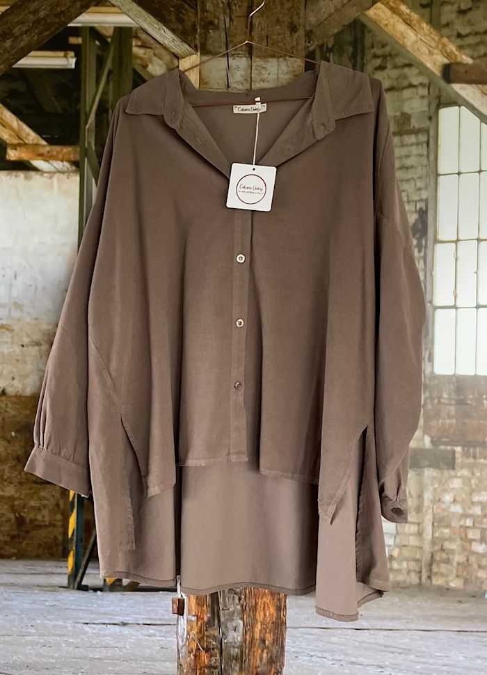 Cabana Living, flot skjorte i baby fløjl, findes i flere farver, til kvinder