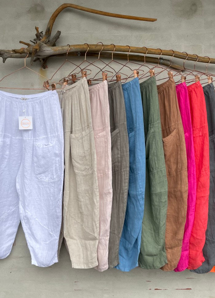 Cabana Living, hør bukser , findes i flere farver, til kvinder