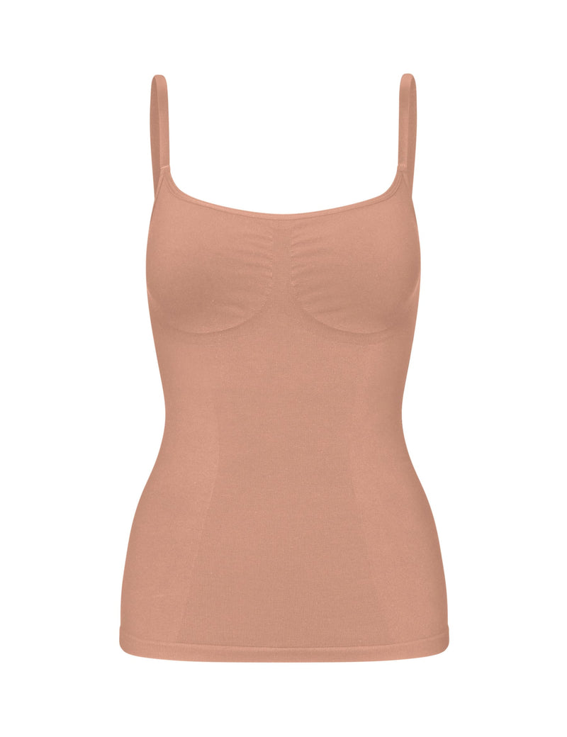 Lykkeland Ateliér, Second Skin Cami Top - Tan, til kvinder