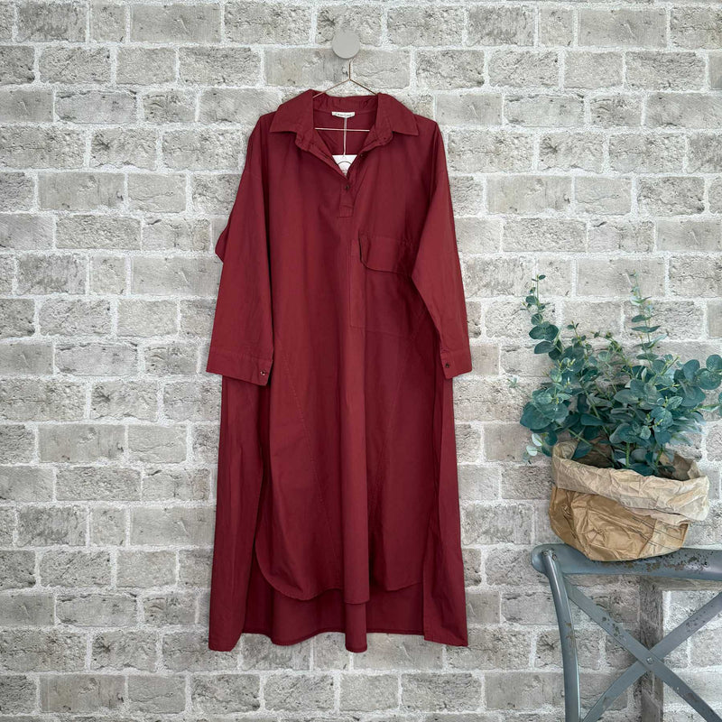 Cabana Living, flot Oversize skjorte kjole i 100% bomuld, til kvinder, findes i flere farver