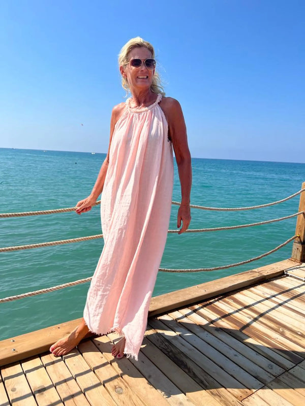 Cabana Living, Enkel kjole i blød hør, findes i flere farver, til kvinder