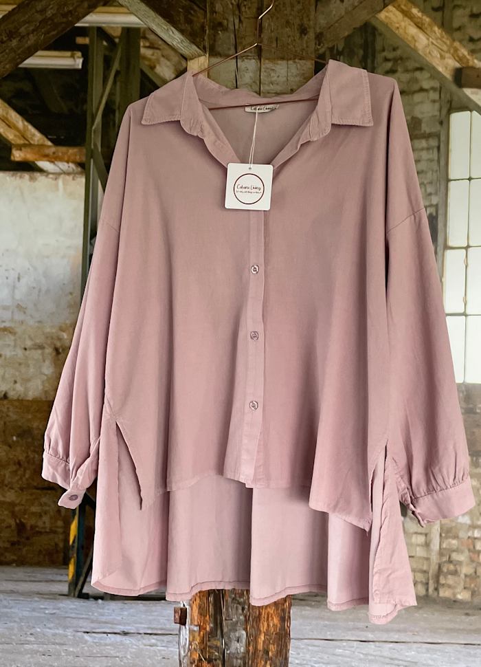 Cabana Living, flot skjorte i baby fløjl, findes i flere farver, til kvinder