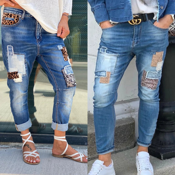 Cabana Living, jeans med leo lapper, til kvinder