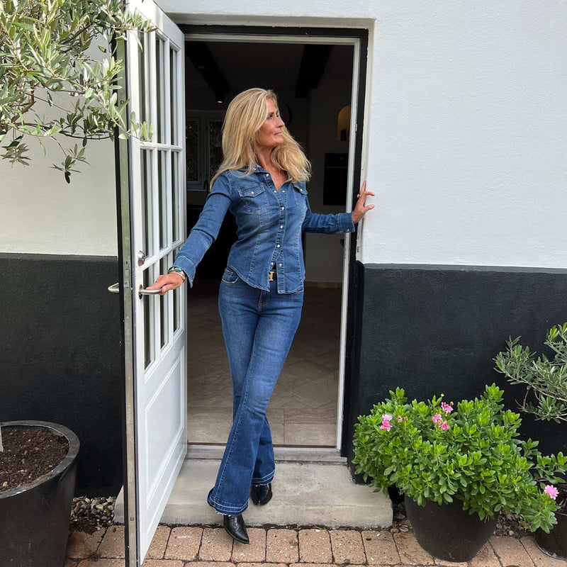 Cabana Living, Flot Denim skjorte, til kvinder