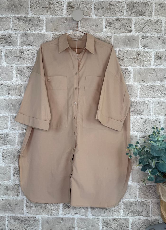 Cabana Living, 100% bomuld skjorte med 3/4 ærme, findes i flere farver