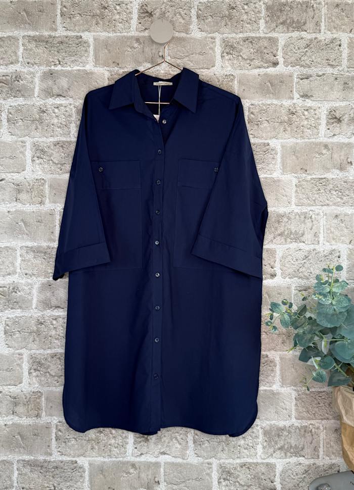 Cabana Living, 100% bomuld skjorte med 3/4 ærme, findes i flere farver