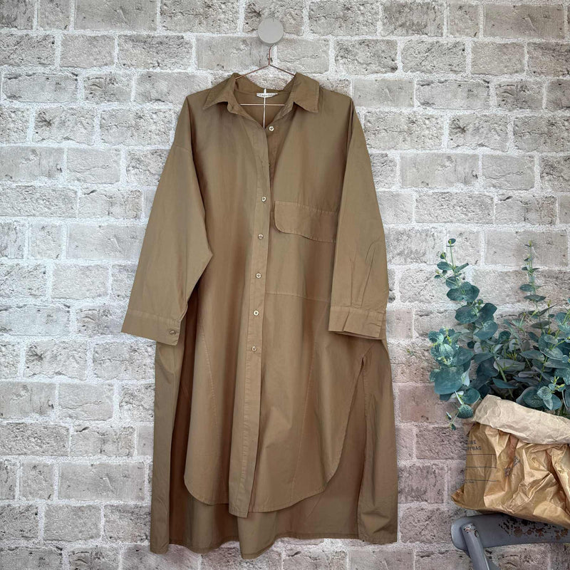 Cabana Living, flot skjorte kjole i bomuld med knapper hele vejen igennem, findes i flere farver, til kvinder