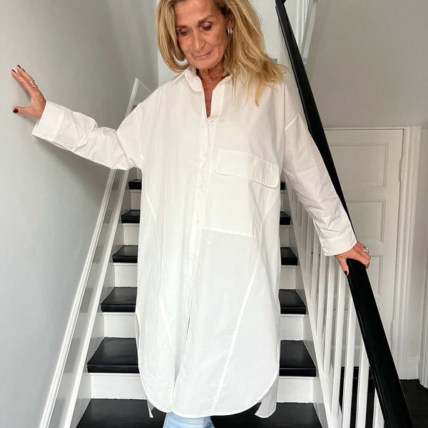 Cabana Living, flot skjorte kjole i bomuld med knapper hele vejen igennem, findes i flere farver, til kvinder