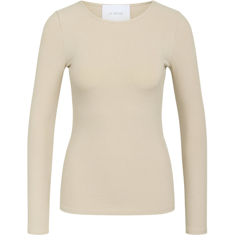 La Rouge, Lisa langærmet t-shirts i Viscose, findes i SORT, brun  & Grey Melange og SAND