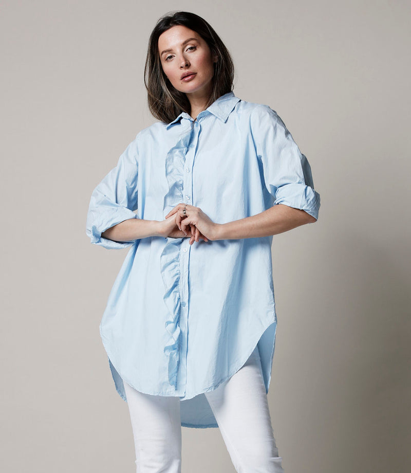 Girlfriend shirt, i flot HVID, SORT, CHOCOLATE eller ROYAL BLUE, til kvinder