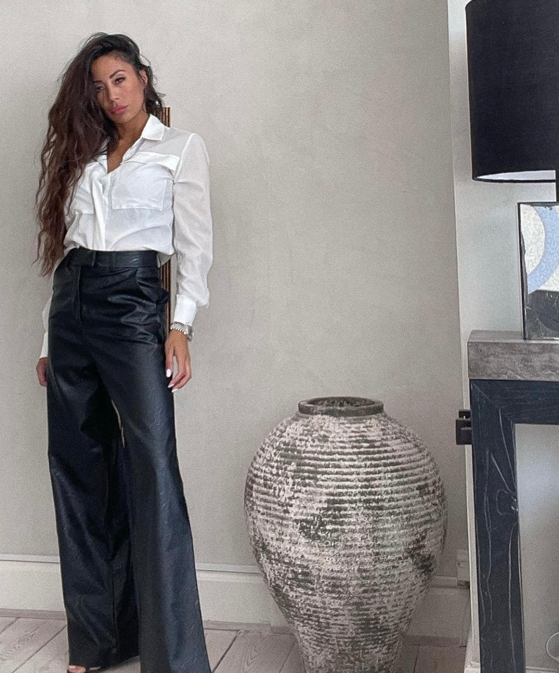 Pelu Pelu, Lækre dansk Vegan leather straight down bukser, til kvinder