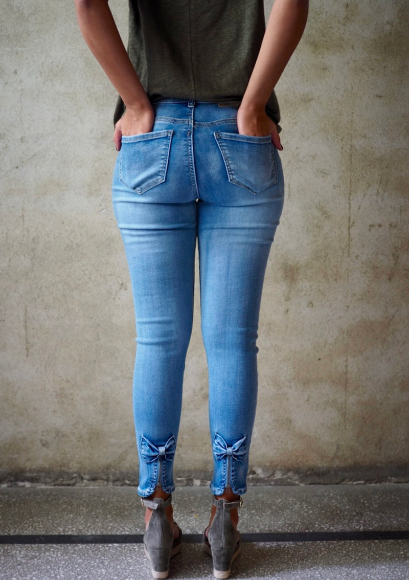 Bow Jeans - Denim - til kvinder